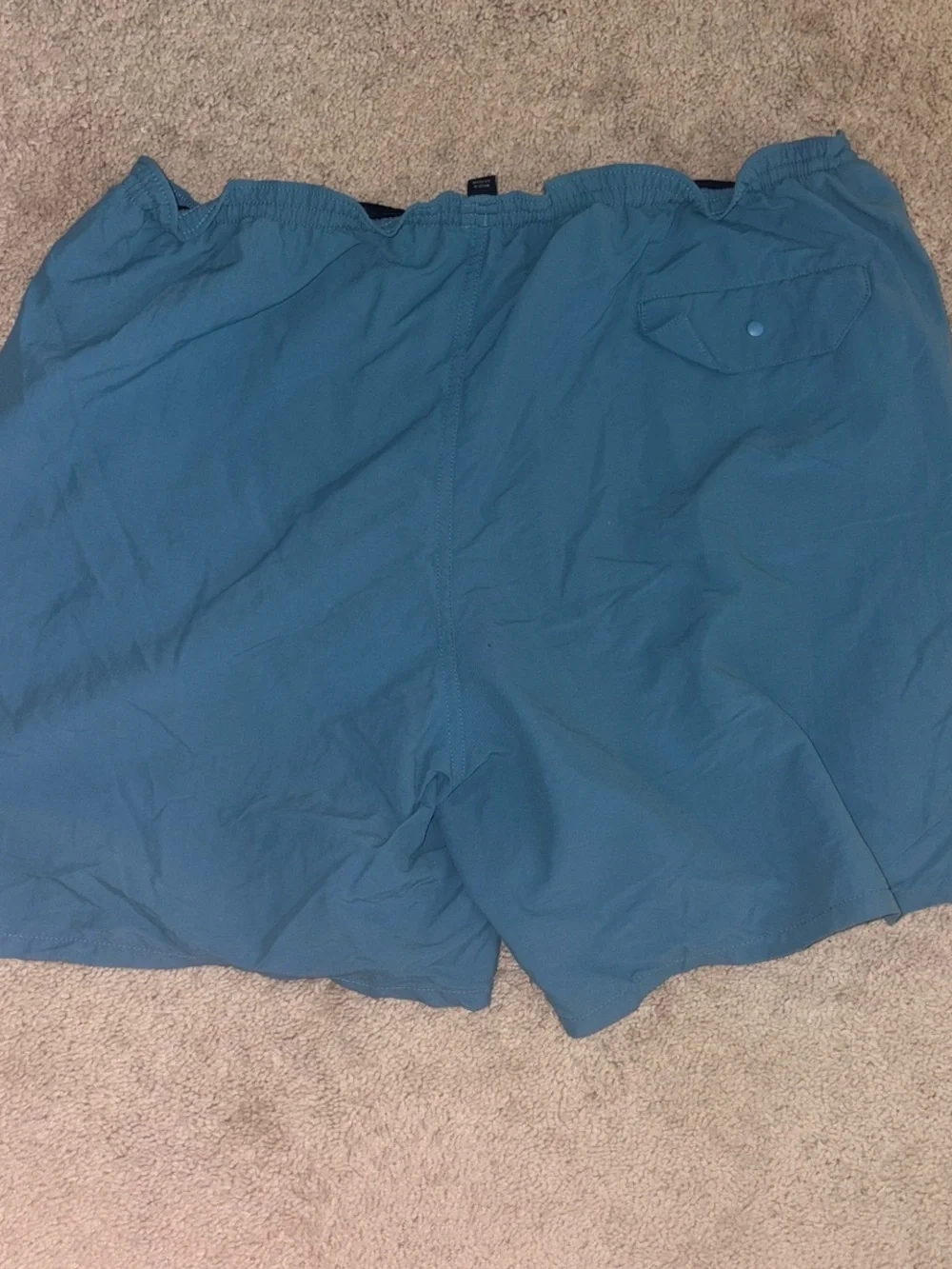 Patagonia Men’s Teal Swim Trunks with Black Waistband